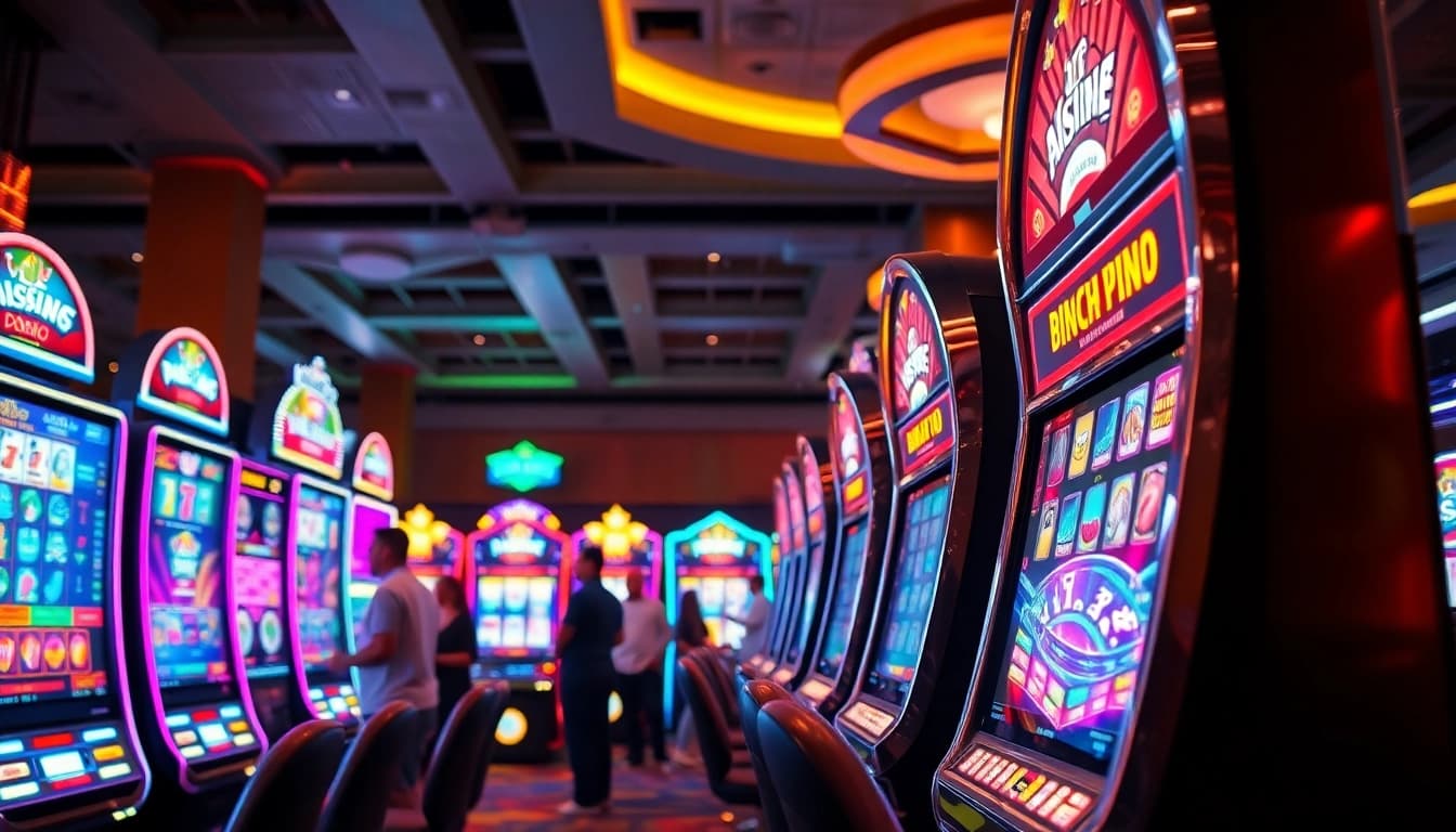 Menangkan Slot deposit 5000 di mesin slot megah yang diwarnai cerah.