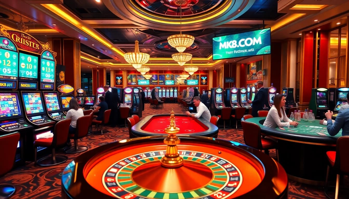 Engaging players at MK8.COM experience the thrill of winning at a high-end casino.