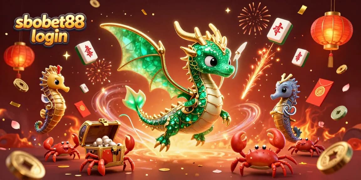 Elevate your play with sbobet88 login as vibrant 3D sea dragon celebrates wins and treasures
