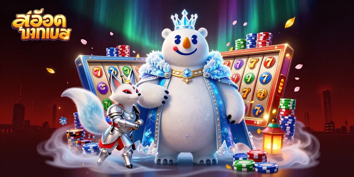 Experience สล็อตทดลอง with mesmerizing slot reels and engaging casino characters.