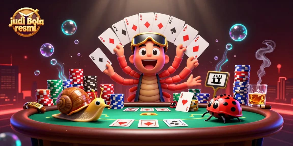 Engage in judi bola resmi excitement with this vibrant scene of a millipede dealer and high-roller chips.