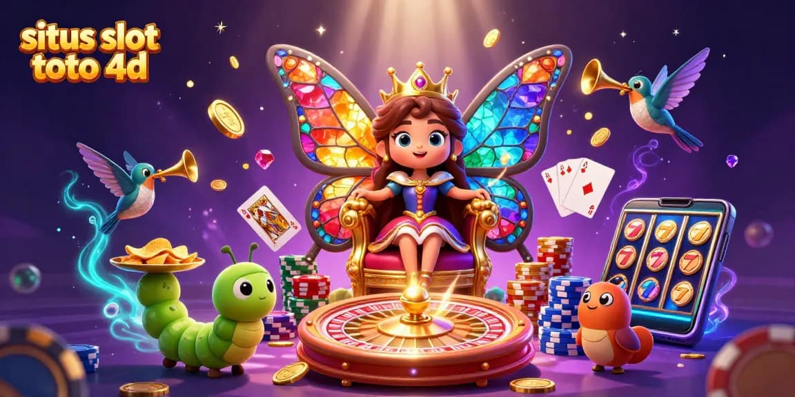 Experience excitement and rewards with situs slot toto 4d in a vibrant casino-themed 3D illustration.