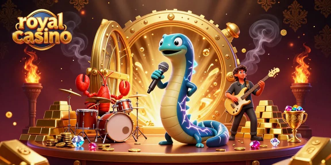 Experience the excitement of royal casino with vibrant characters performing on an underwater stage.