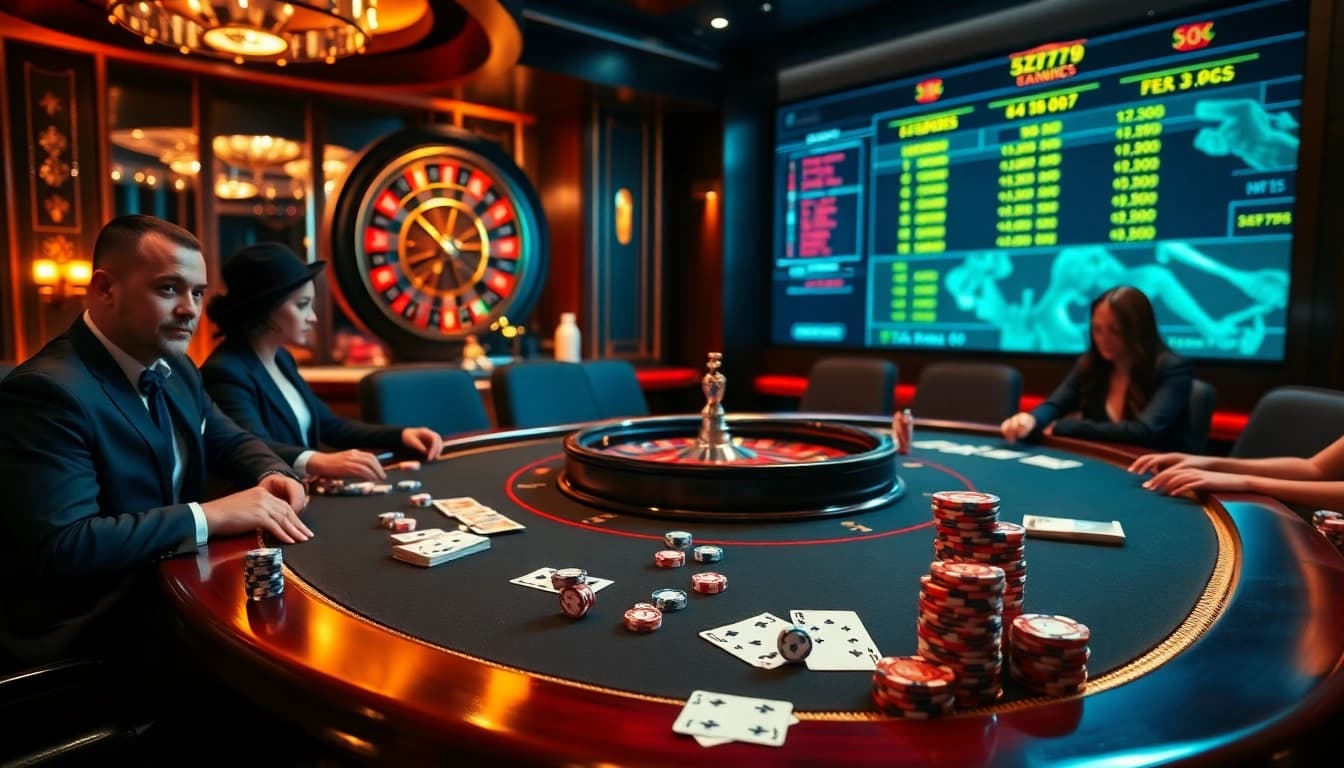 Experience thrilling gameplay at 5Z7779 com with vibrant casino elements and high-stakes excitement.