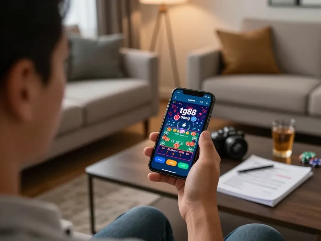 Access tg88 đăng nhập on a vibrant casino app while enjoying comfortable home entertainment