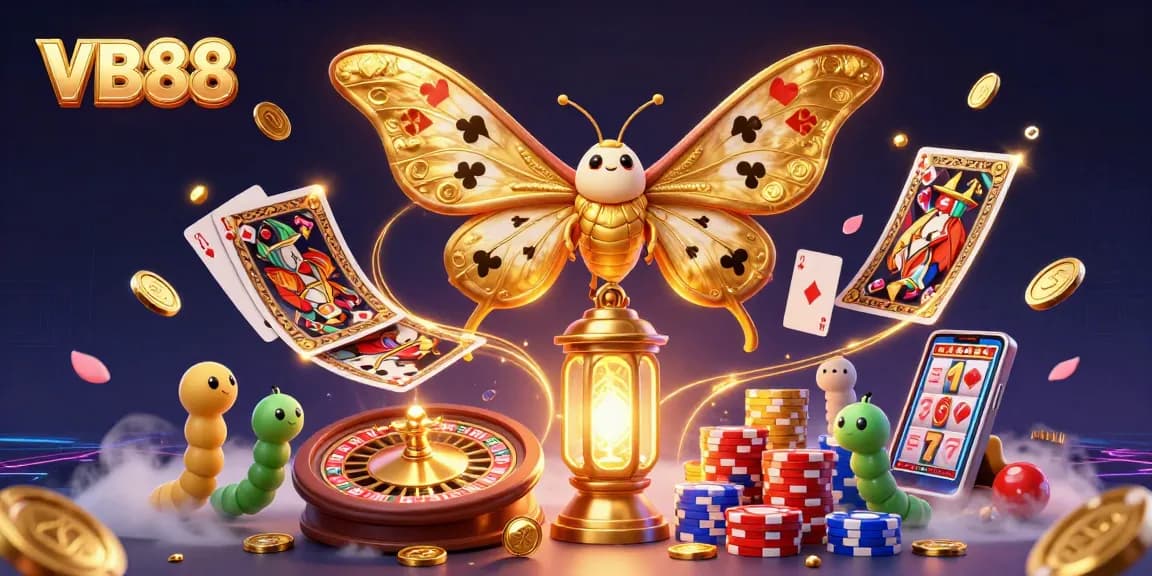 Experience the thrill of winning with VB88 in this vibrant animated casino scene.