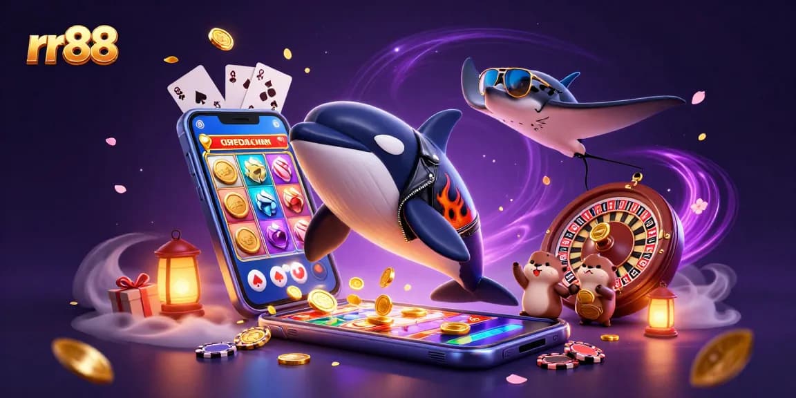 Experience thrilling gaming adventures with rr88's vibrant 3D characters and dazzling slot elements.