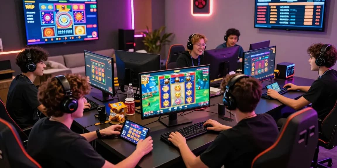 Exciting Cika4D online gaming scene with diverse players engaged in platform games, vibrant displays, and engaging atmosphere.