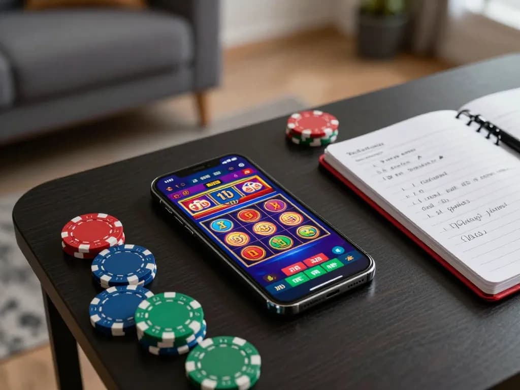 Engaging gameplay on a mobile casino app showcasing ทางเข้า m119 with colorful slot machine graphics.