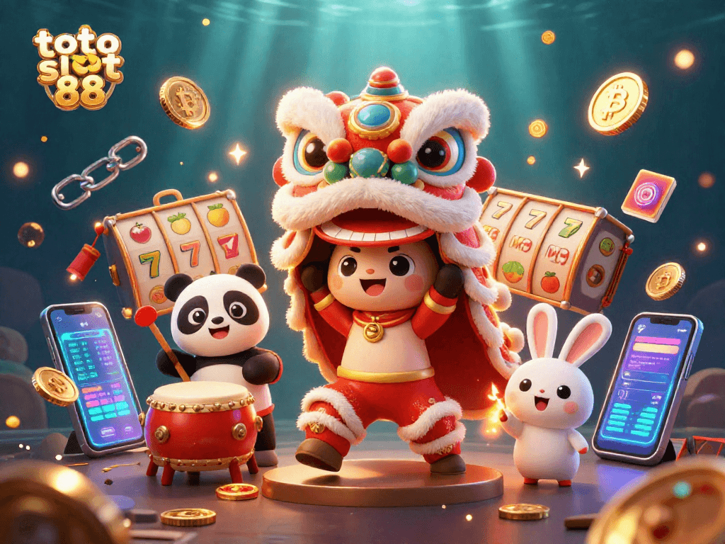 Engage in thrilling gameplay at toto slot 88 with vibrant symbols and exciting bonus features surrounding a dynamic scene.