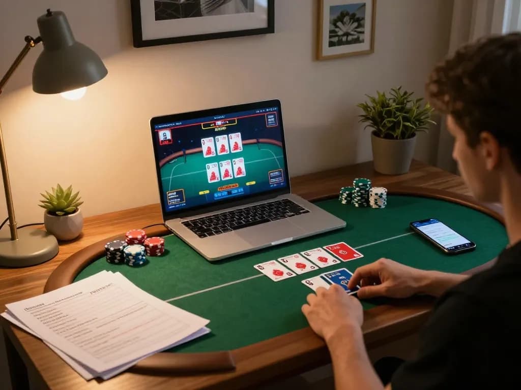 Engaging online poker action on gameradar with live dealer and strategic notes.