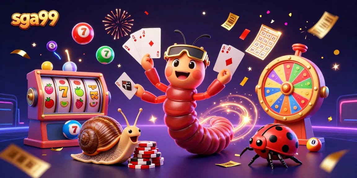 Experience winning moments with sga99 at this vibrant casino scene featuring dynamic characters and action.