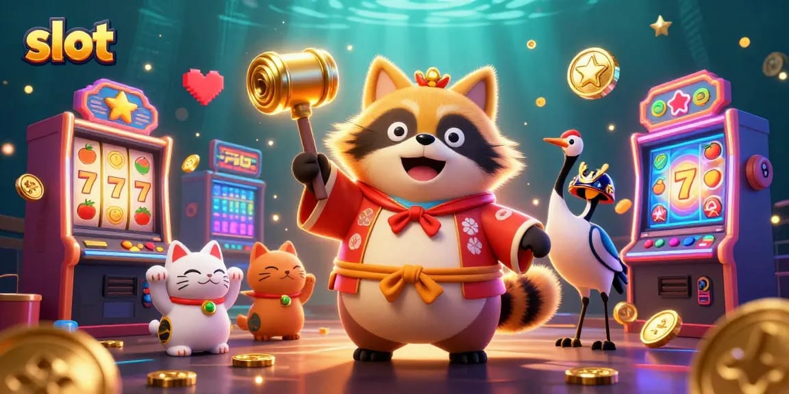 Spin the reels on colorful slot machines with cheerful characters and vibrant casino elements.