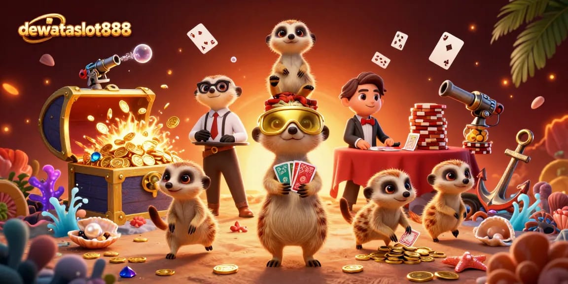 Mainkan dewataslot888 dan rasakan keseruan kasino dengan karakter meerkat menarik!