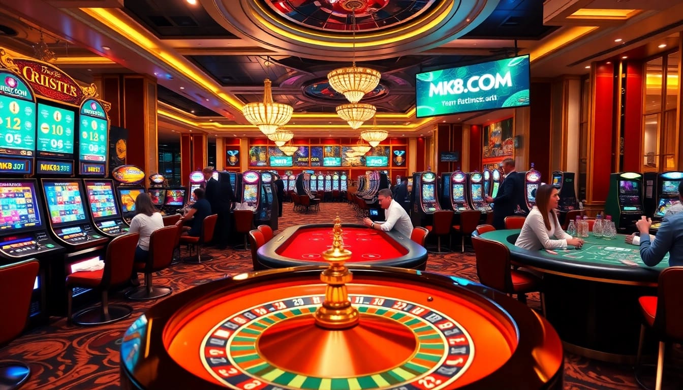 Engaging players at MK8.COM experience the thrill of winning at a high-end casino.