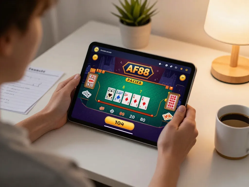 Using the AF88 app for live dealer gameplay in a cozy home setting