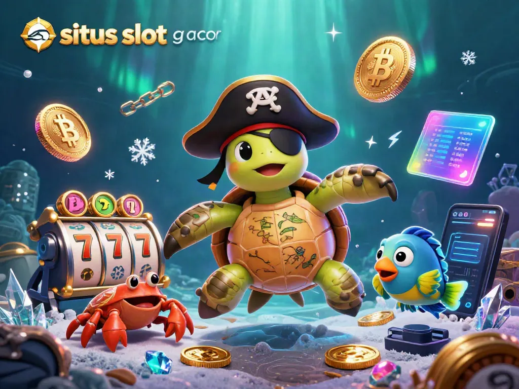 Ilustrasi 3D situs slot gacor yang menampilkan karakter kartun menarik dengan elemen permainan dan keberuntungan.