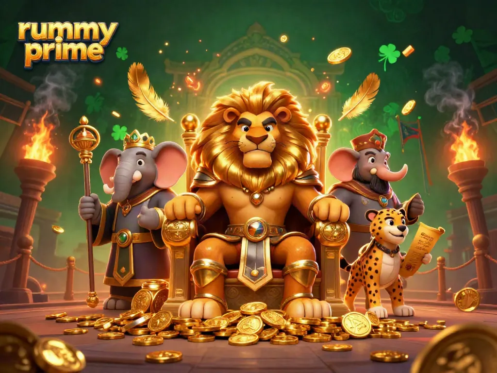 Experience thrilling gameplay on Rummy Prime with vibrant characters and casino elements in action.