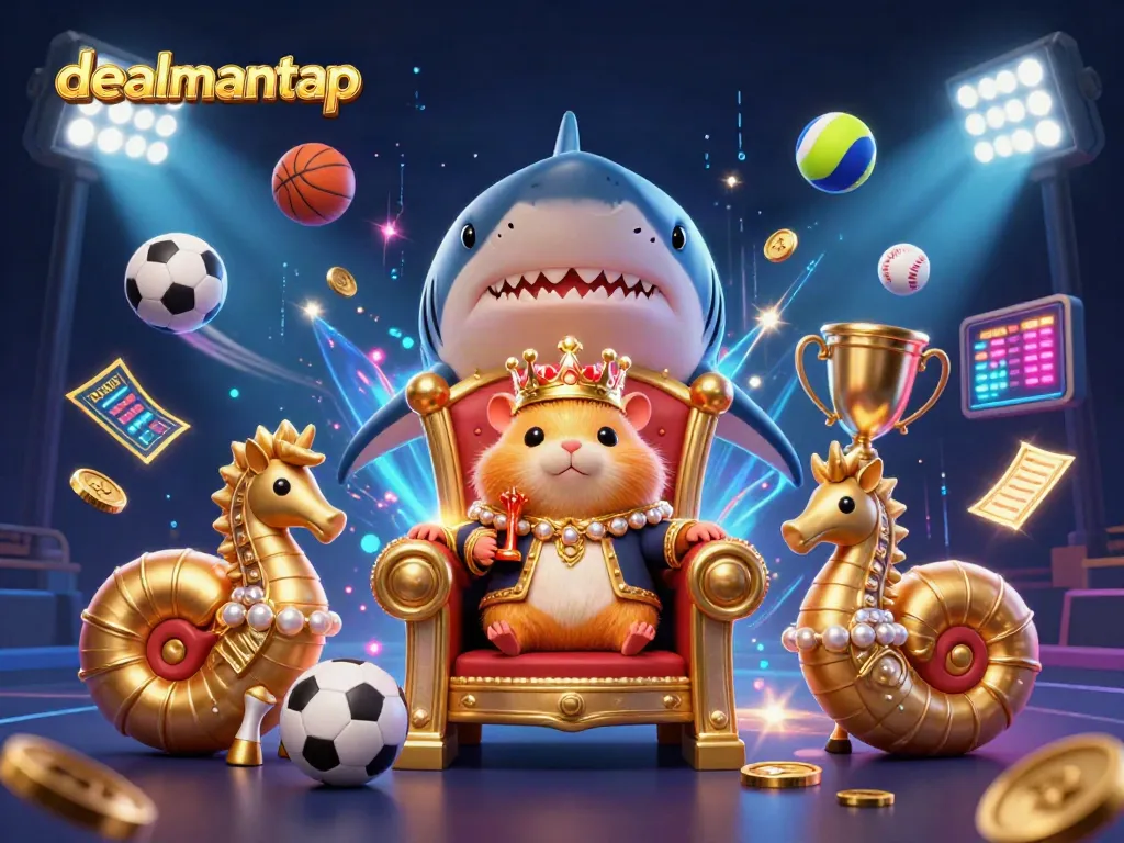 Engage in dynamic betting with dealmantap's thrilling casino scene featuring a hamster king.