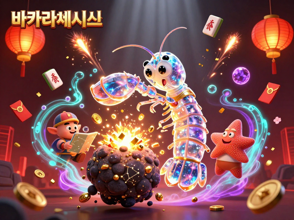 바카라사이트에서 실시간 바카라 게임을 즐기며 황금 보상을 얻는 곤충 캐릭터들
