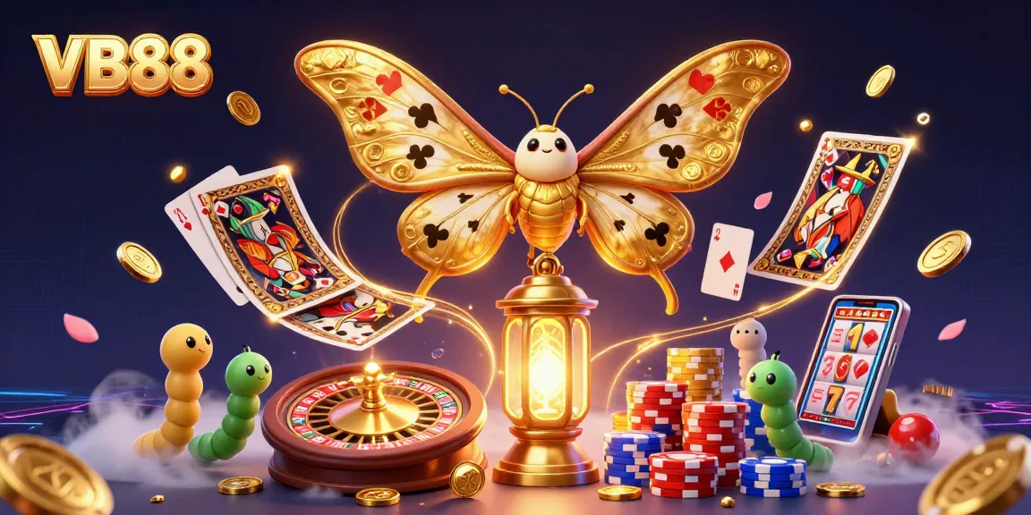 Experience the thrill of winning with VB88 in this vibrant animated casino scene.