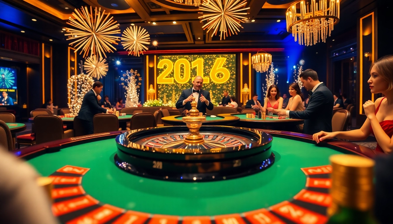 Experience the excitement of bro138 with a luxurious casino setting featuring poker tables and roulette.