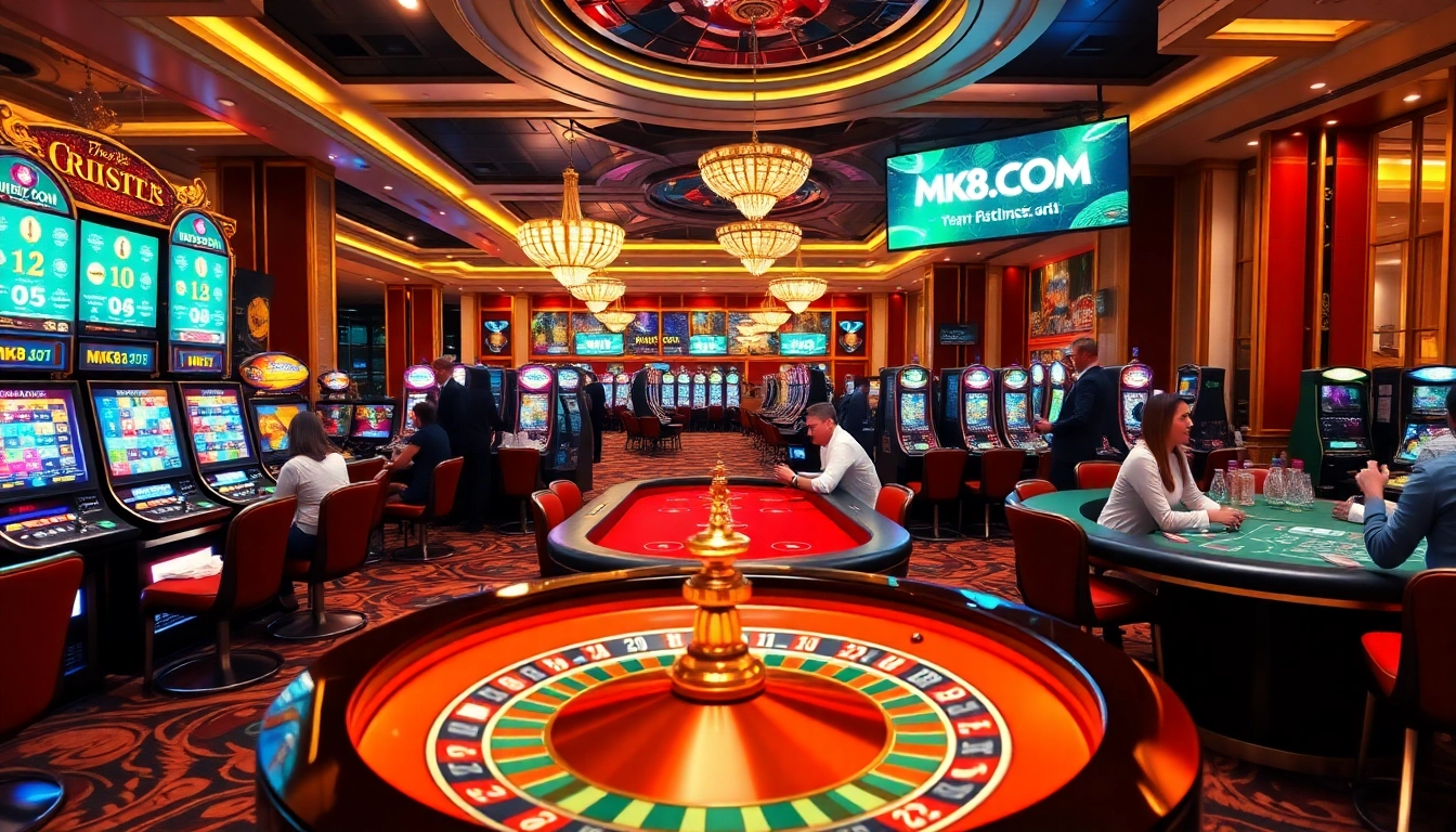 Engaging players at MK8.COM experience the thrill of winning at a high-end casino.