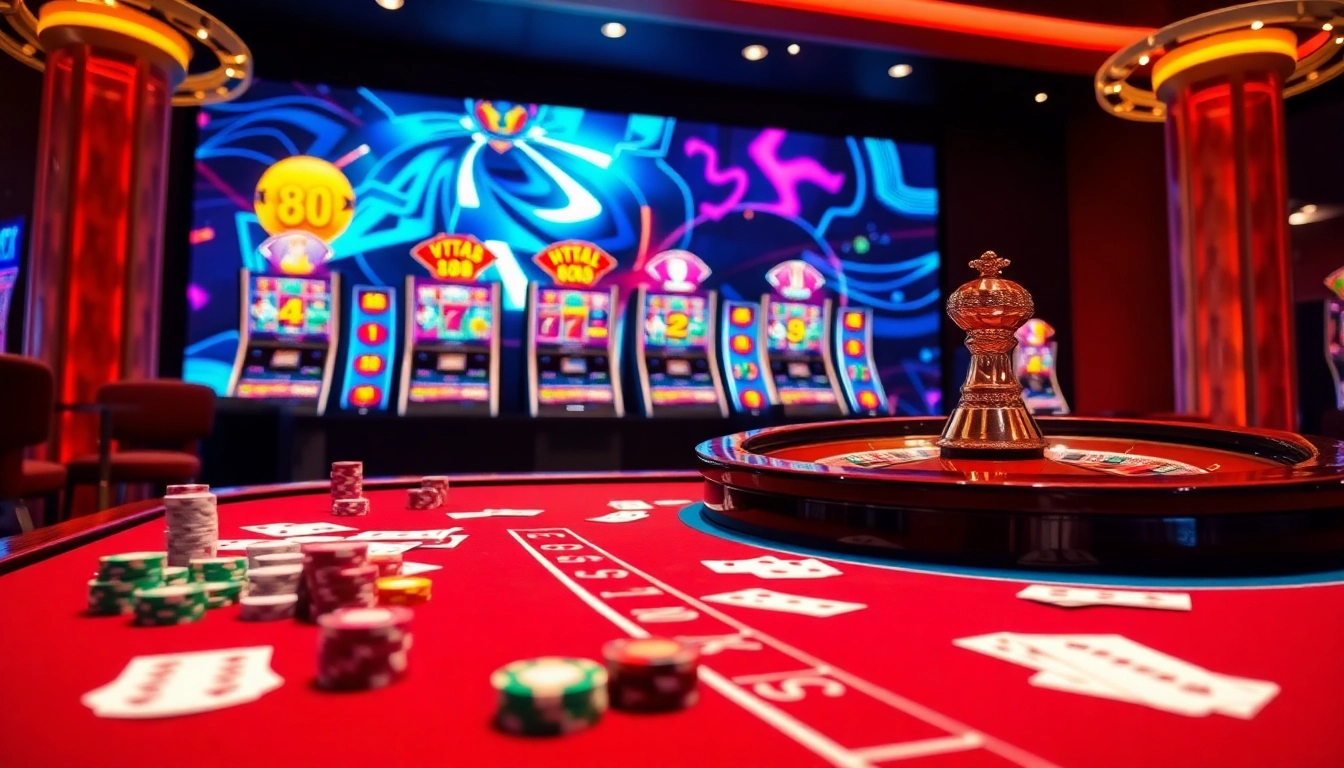 Catch the thrilling action at Vt88 nhà cái with vibrant casino elements and game displays.